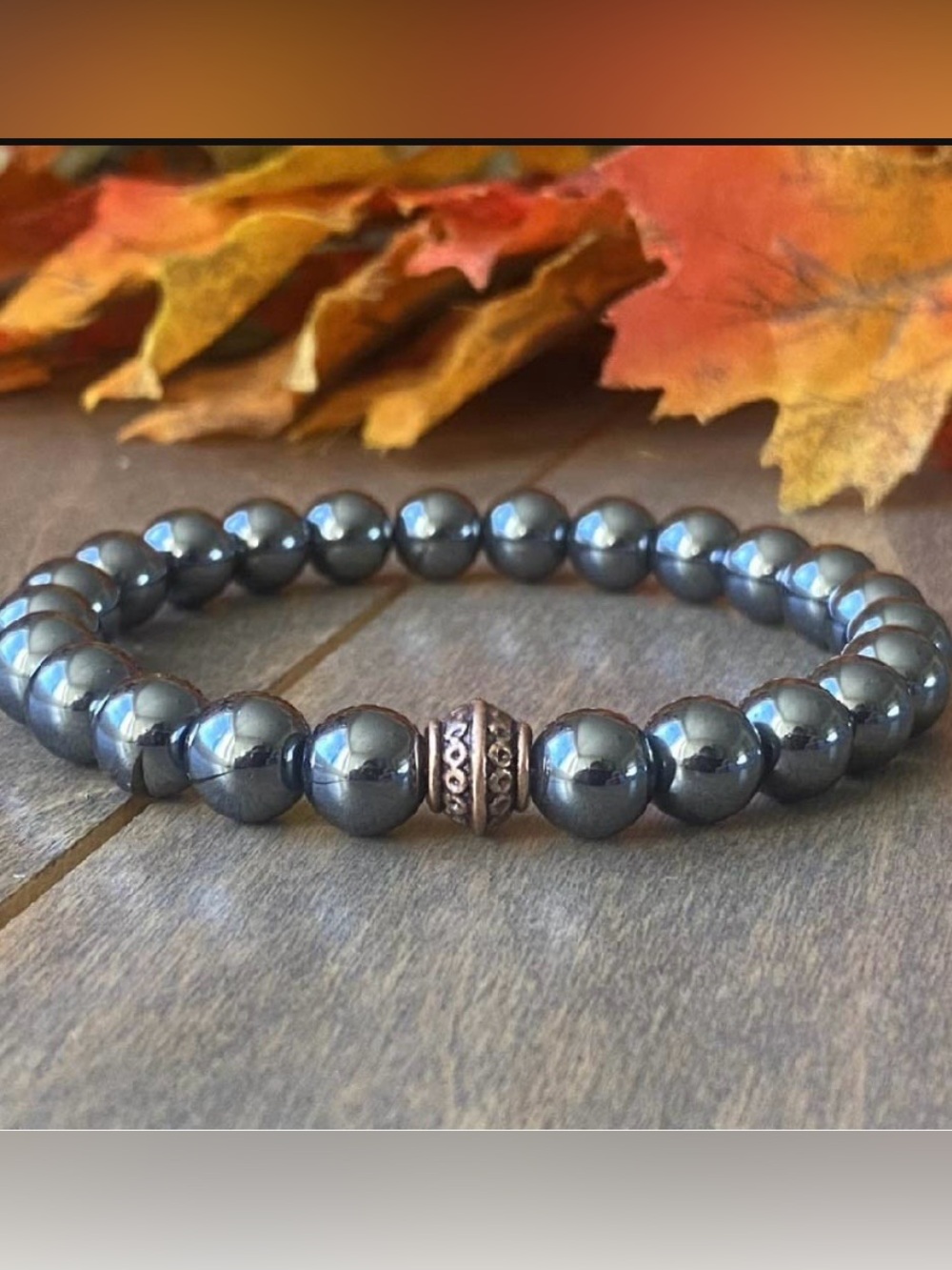 UNLOCK YOUR CHAKRA Hematite Beaded bracelet